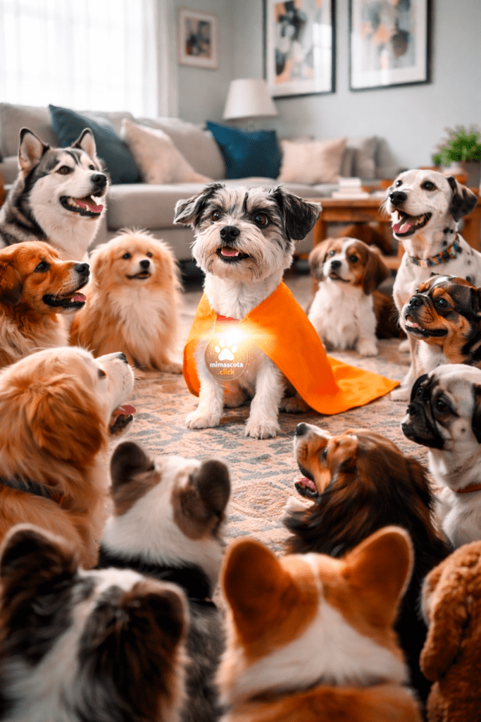 mascota MMC entre perros